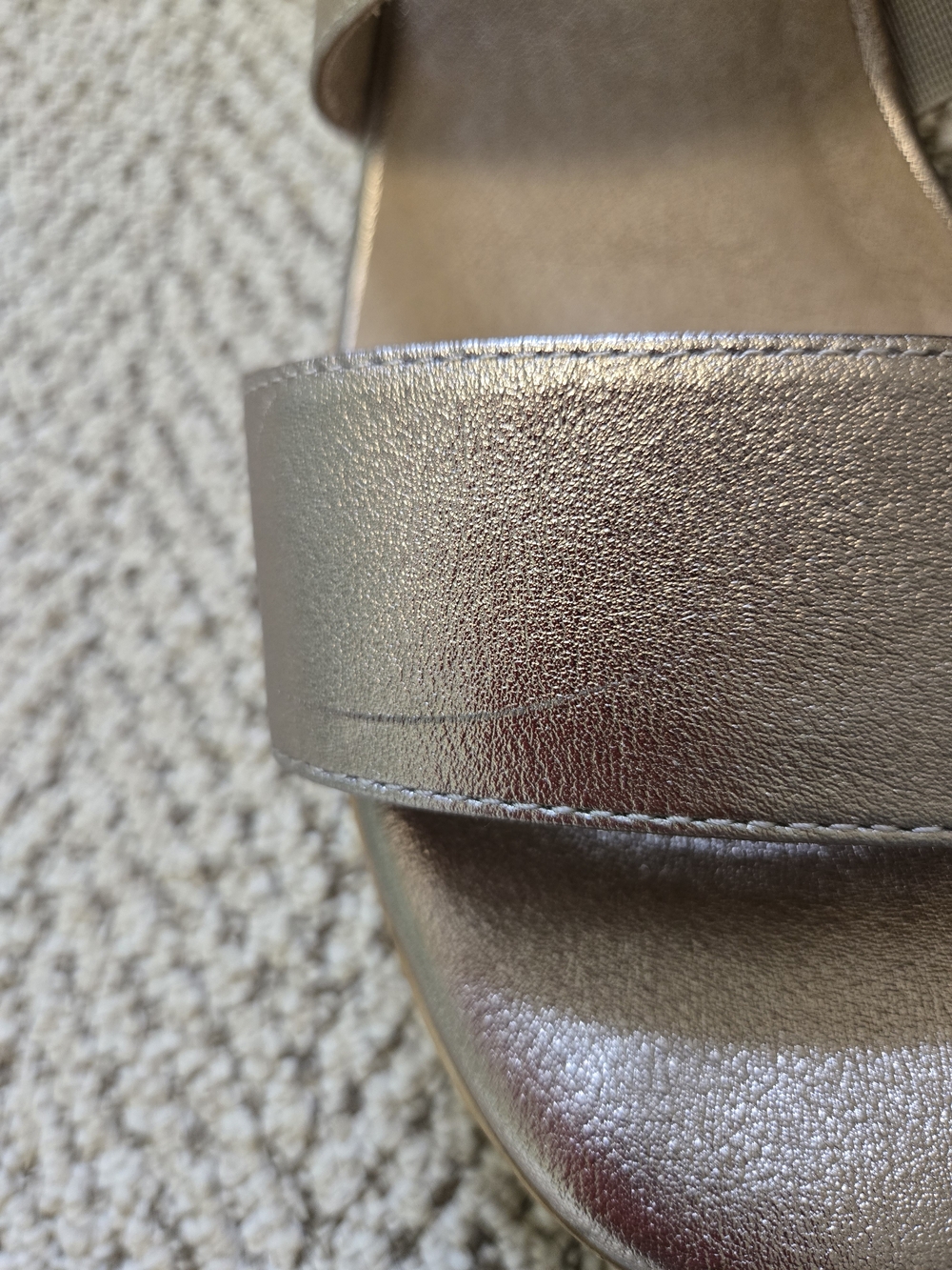 Soul Naturalizer Goodtime Ankle Strap Wedge Sandal In Warm Silver - Picture 11 of 12